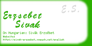 erzsebet sivak business card